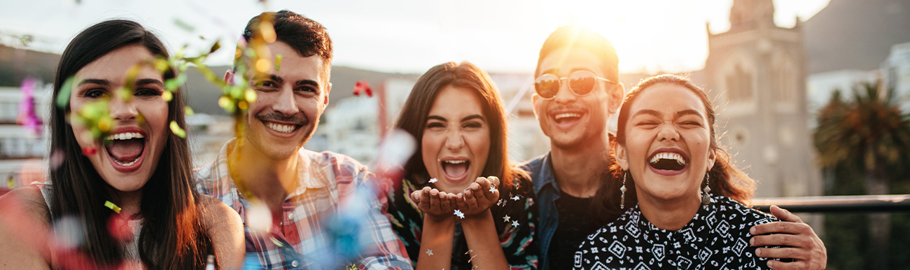 Group of people smiling